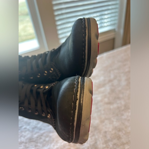 Timberland EarthKeepers Brookton Black Leather 6" Shaft Ankle Boots Size 7 - Picture 8 of 10